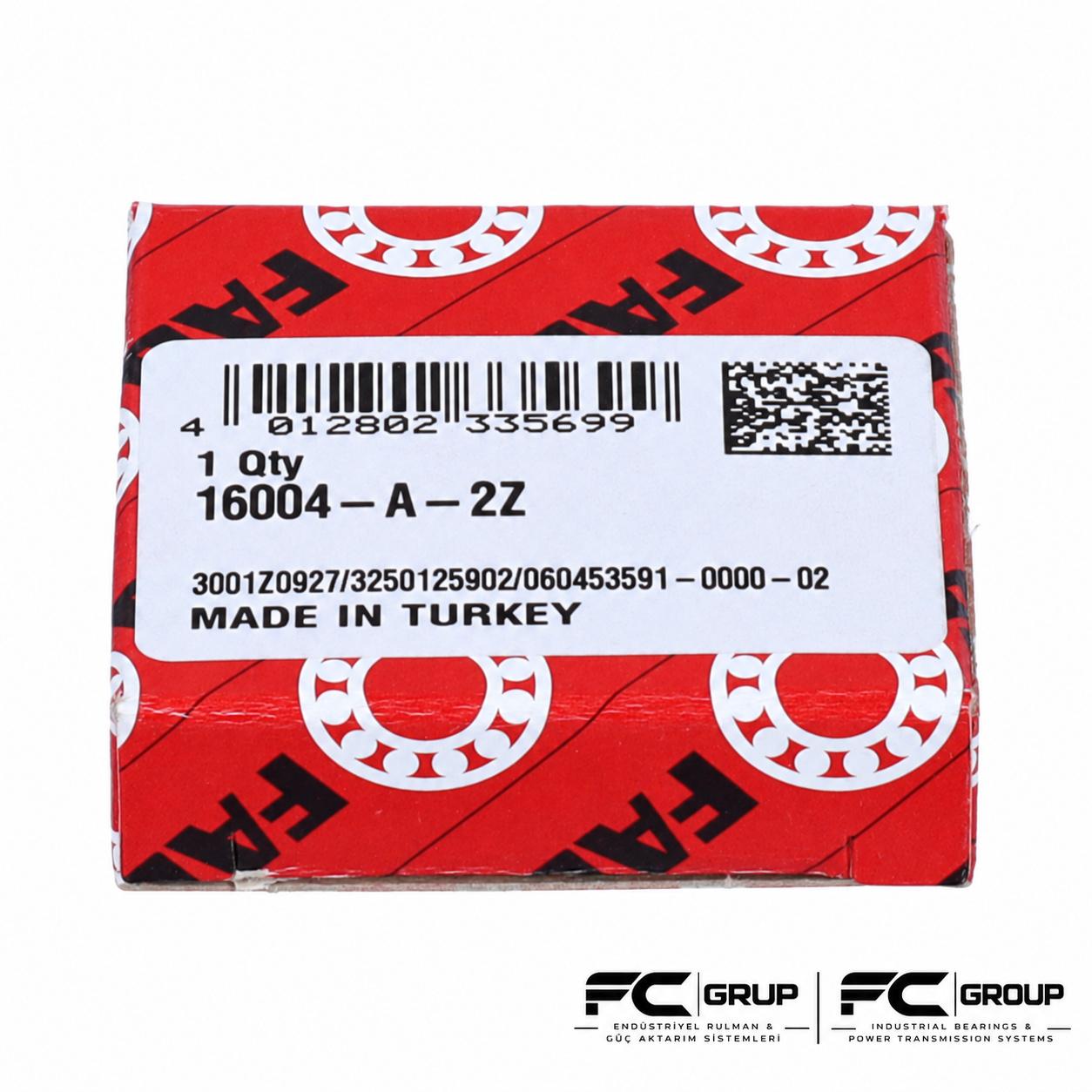 16004 A 2Z FAG RULMAN