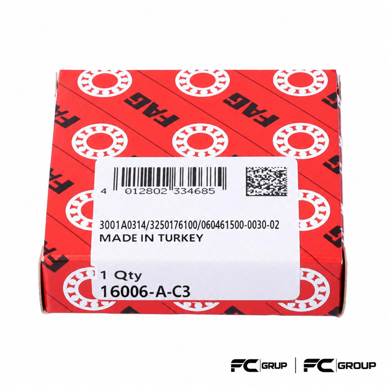 16006 A C3 FAG RULMAN